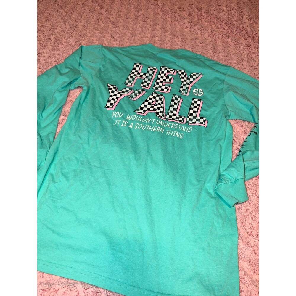 Womens Simply Southern Hey Y'all southern thing graphic T-Shirt shirt top Medium